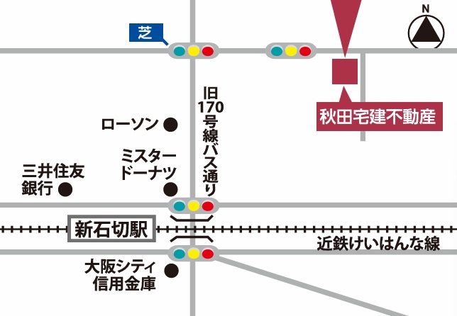 新石切のリフォーム専門店の地図